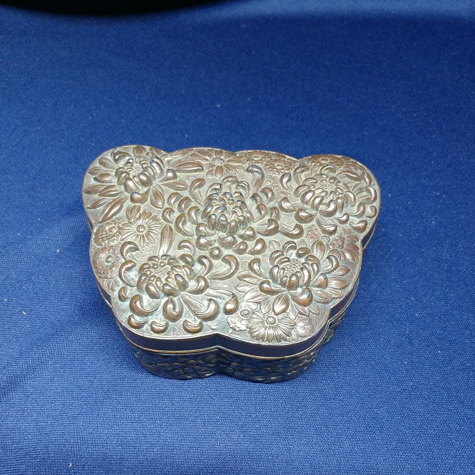 Ornate Metal Jewelry/trinket  Box  4”x3”