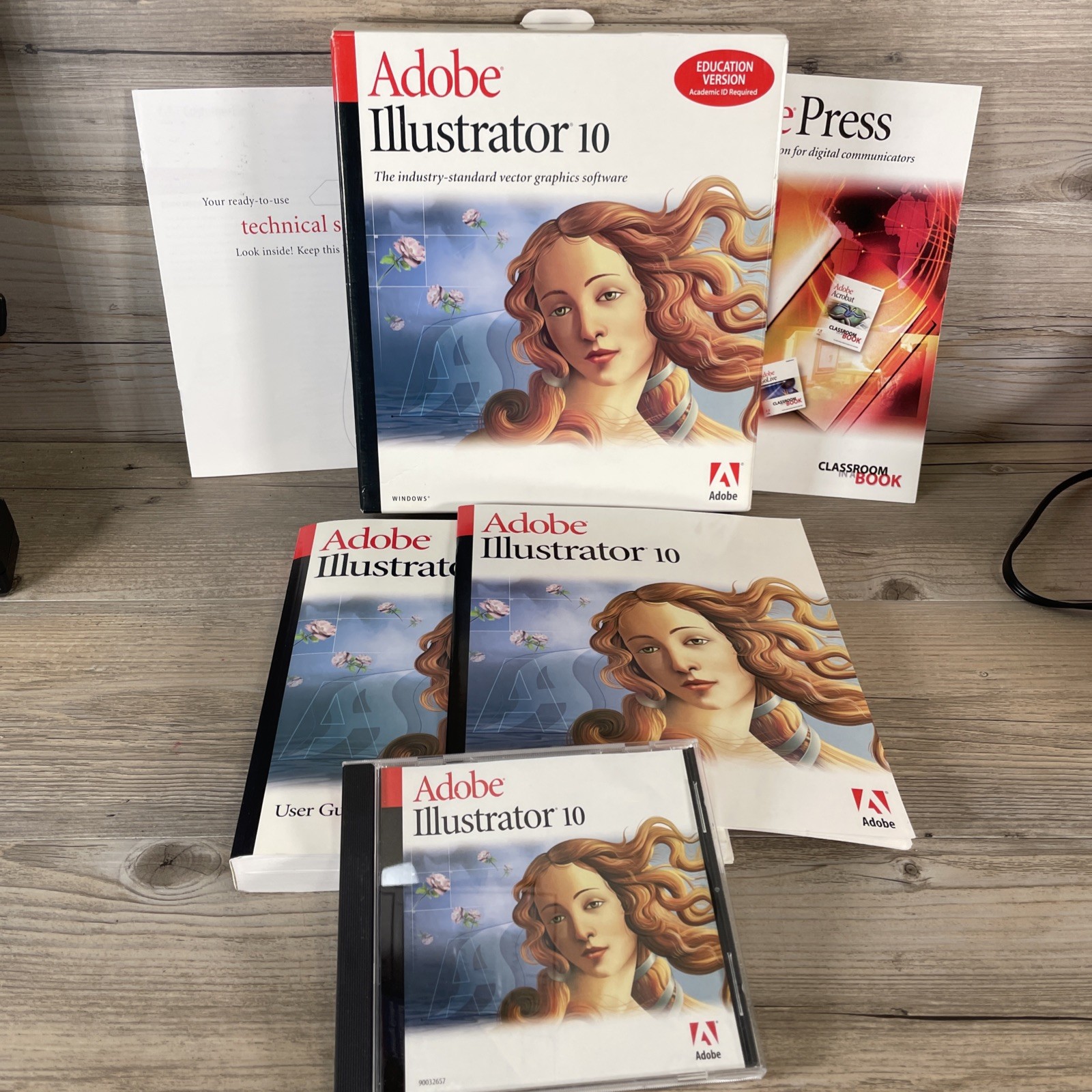 Adobe Illustrator 10 Original Box Education Version Tested Works Well Complete