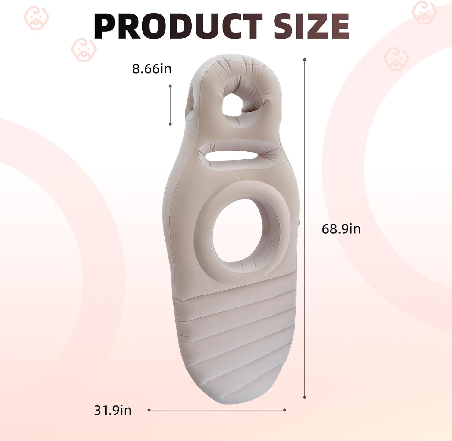 Inflatable Maternity Mattress Sleeping Pillow Lying Facedown Pad for Pregnancy