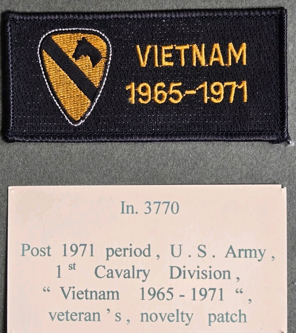 1st Cavalry Division Vietnam Veterans Novelty Pocket Patch (487)