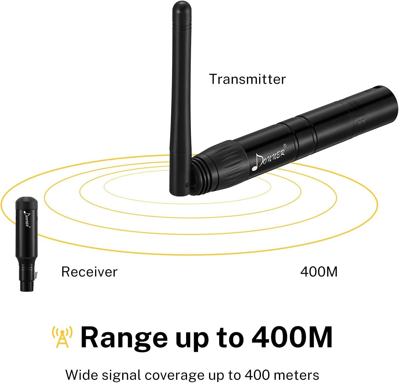 Donner Rechargeable DMX Wireless Controller: 1 Transmitter & 3 Receivers Bundle