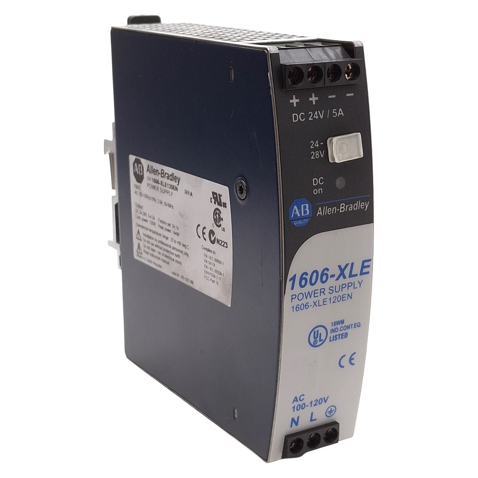 Allen Bradley 1606-XLE120EN PLC Power Supply, 120W, 24-28VDC OUT, 100-120VAC IN