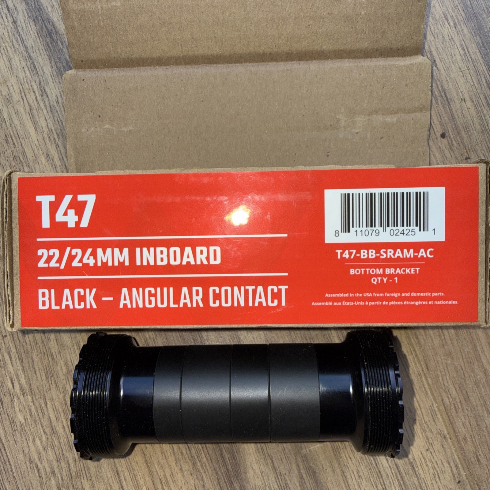 Wheels Manufacturing T47 Inboard Bottom Bracket with Angular Contact Bearings