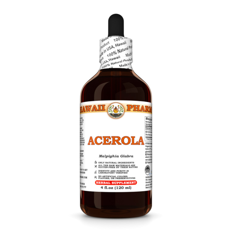 Acerola (Malpighia glabra) Dried Berry, Barbados cherry, Liquid Extract