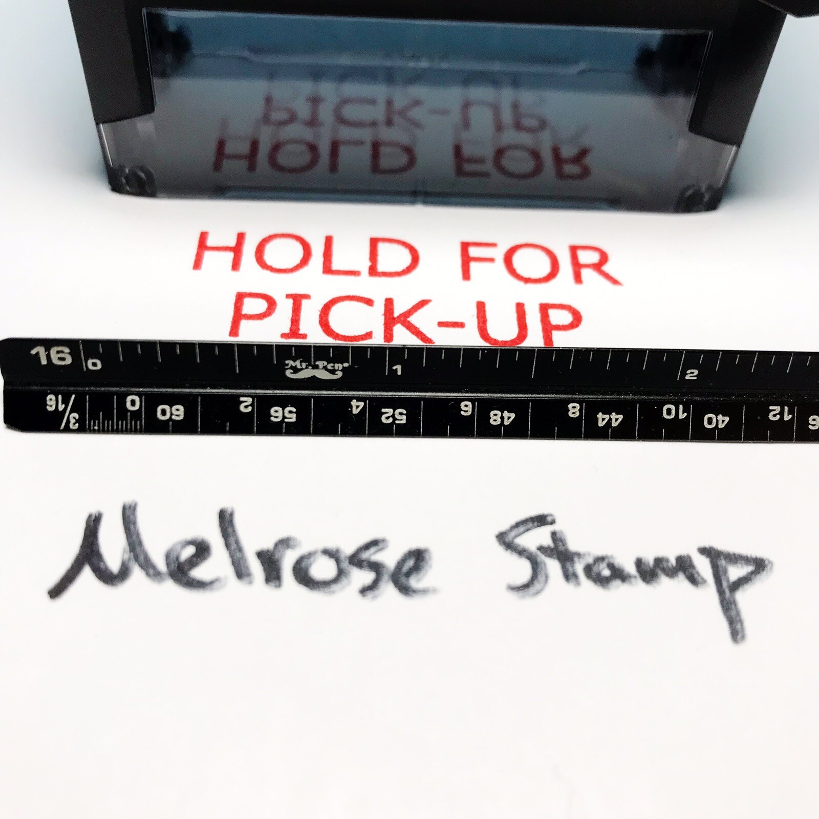 Hold For Pick-Up Rubber Stamp Red Ink Self Inking Ideal 4913