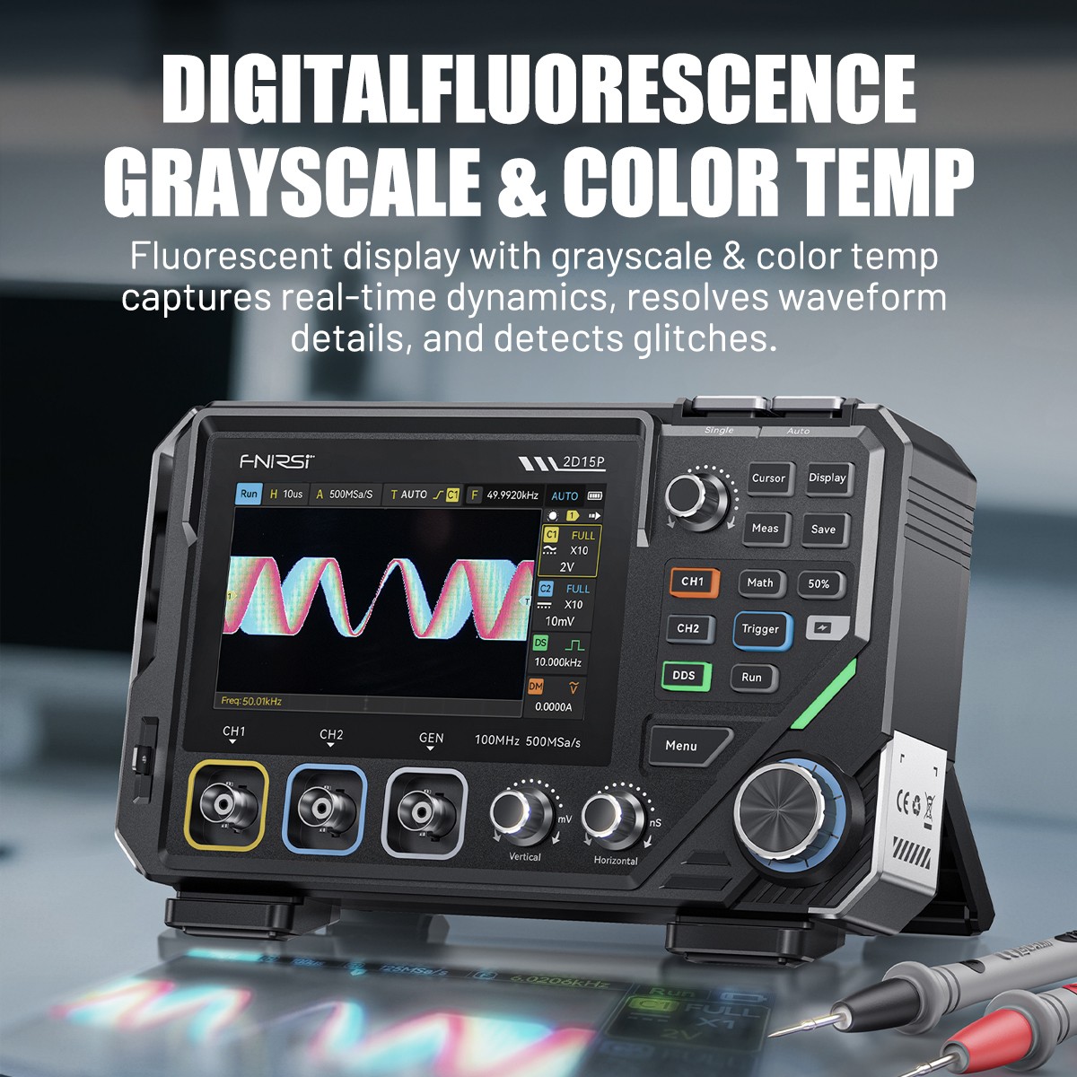 All-in-One Handheld 100MHz ScopeMeter:Oscilloscope Waveform Generator&Multimeter