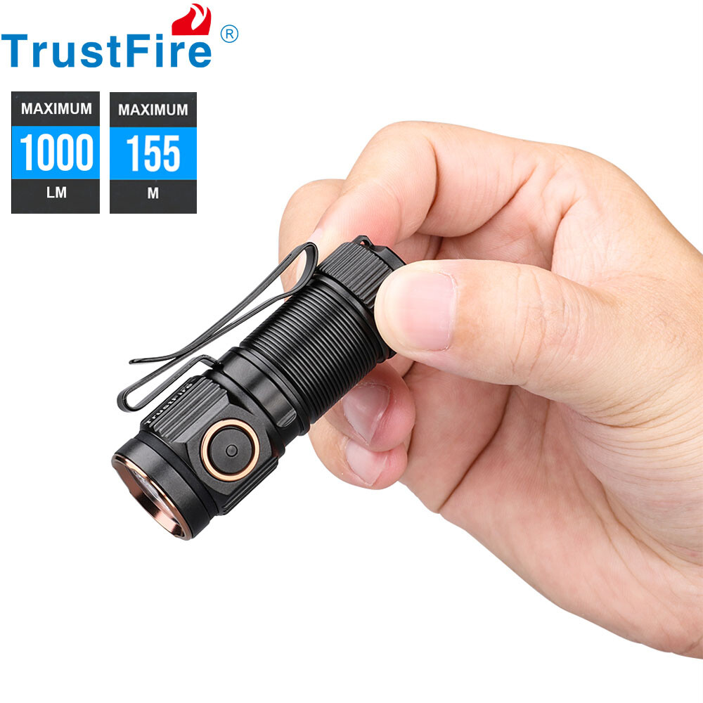 TrustFire 1000 Lumen Flashlight EDC Flashlight Rechargeable 5 Mode（MT10）