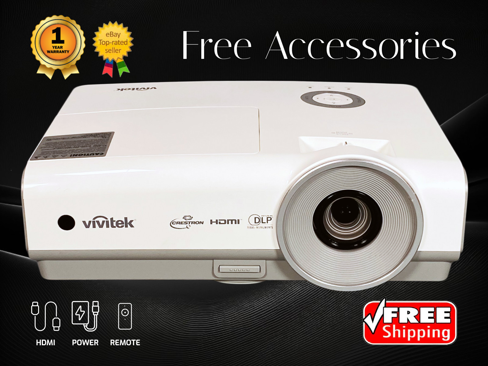 DLP Projector for Business Travel and Portable Setups 3600 Lumens w/Accessories✨