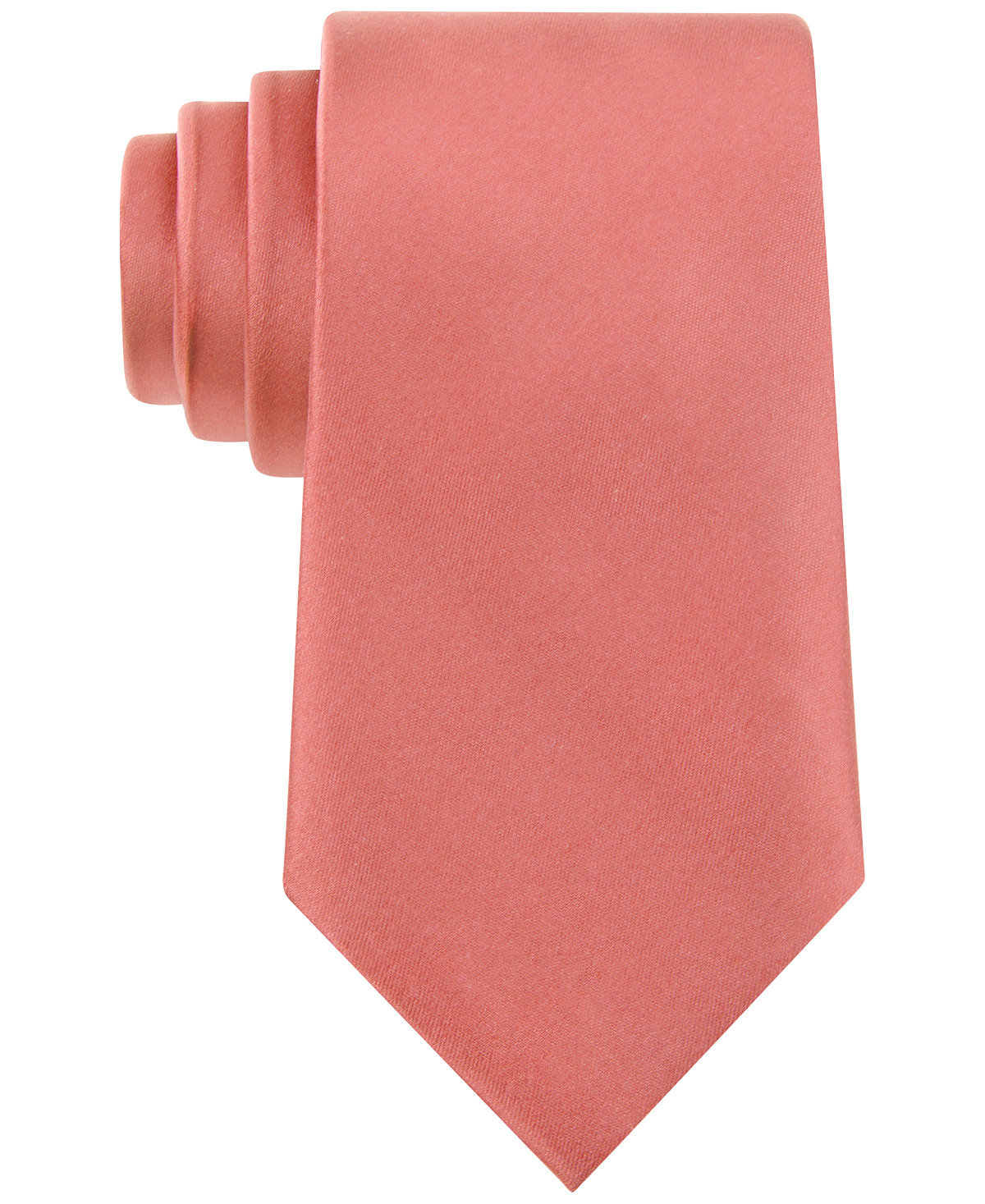 $100 Geoffrey Beene Men`S Solid Orange Skinny Neck Tie Classic Necktie 60x3.25
