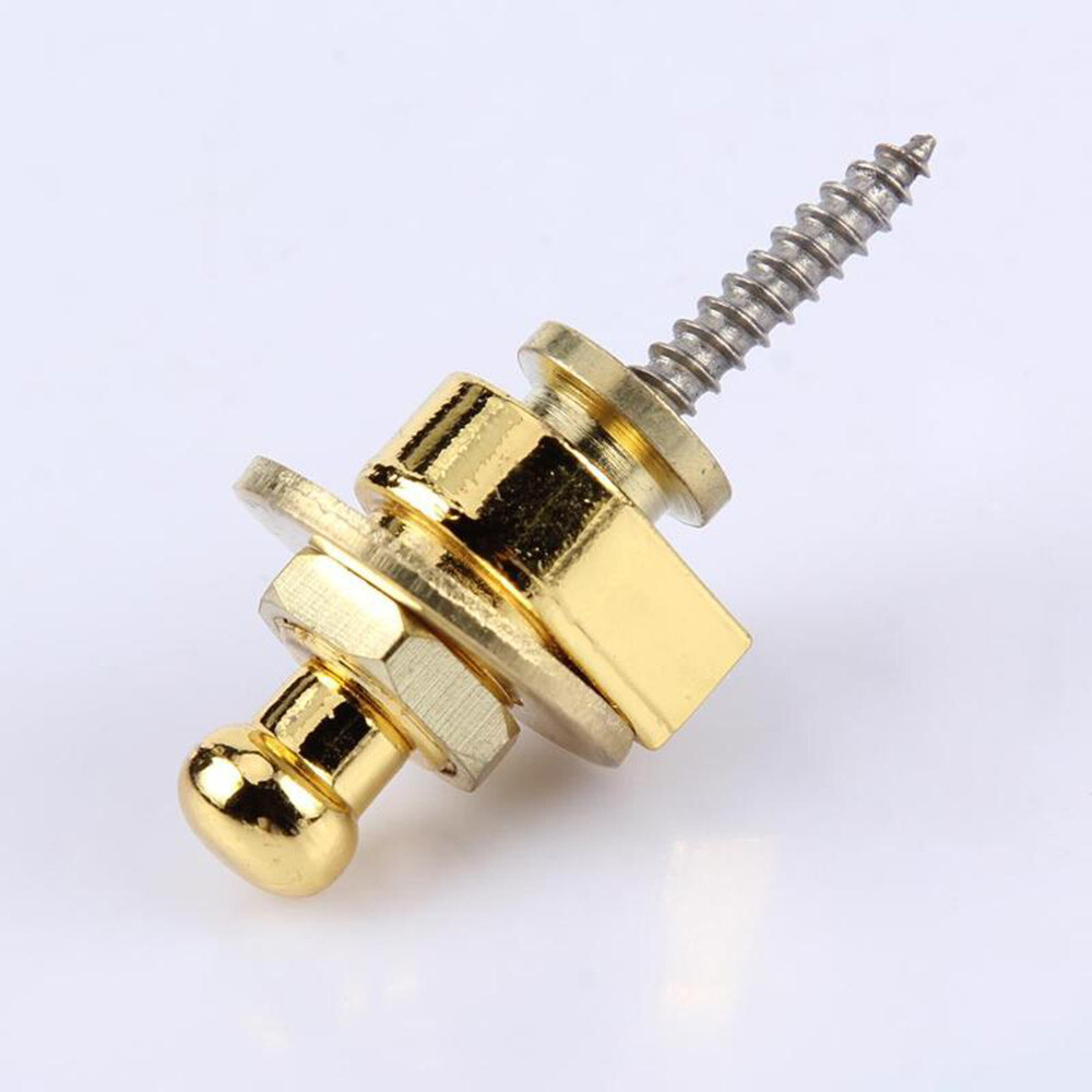 4-12 PCS Chrome Round Head Strap Locks Buttons for Guitar Bass Style Parts ELH