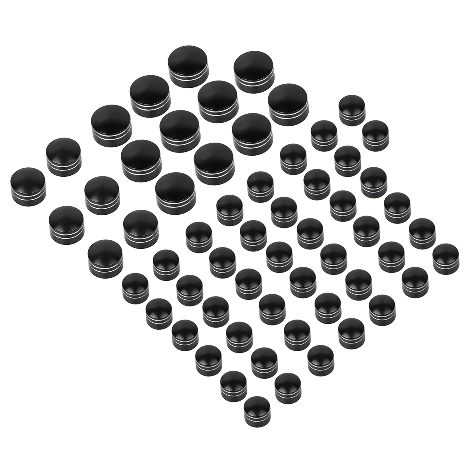 Black Cut Engine Bolt Toppers Caps Cover Fit For Harley Road King Electra Glide