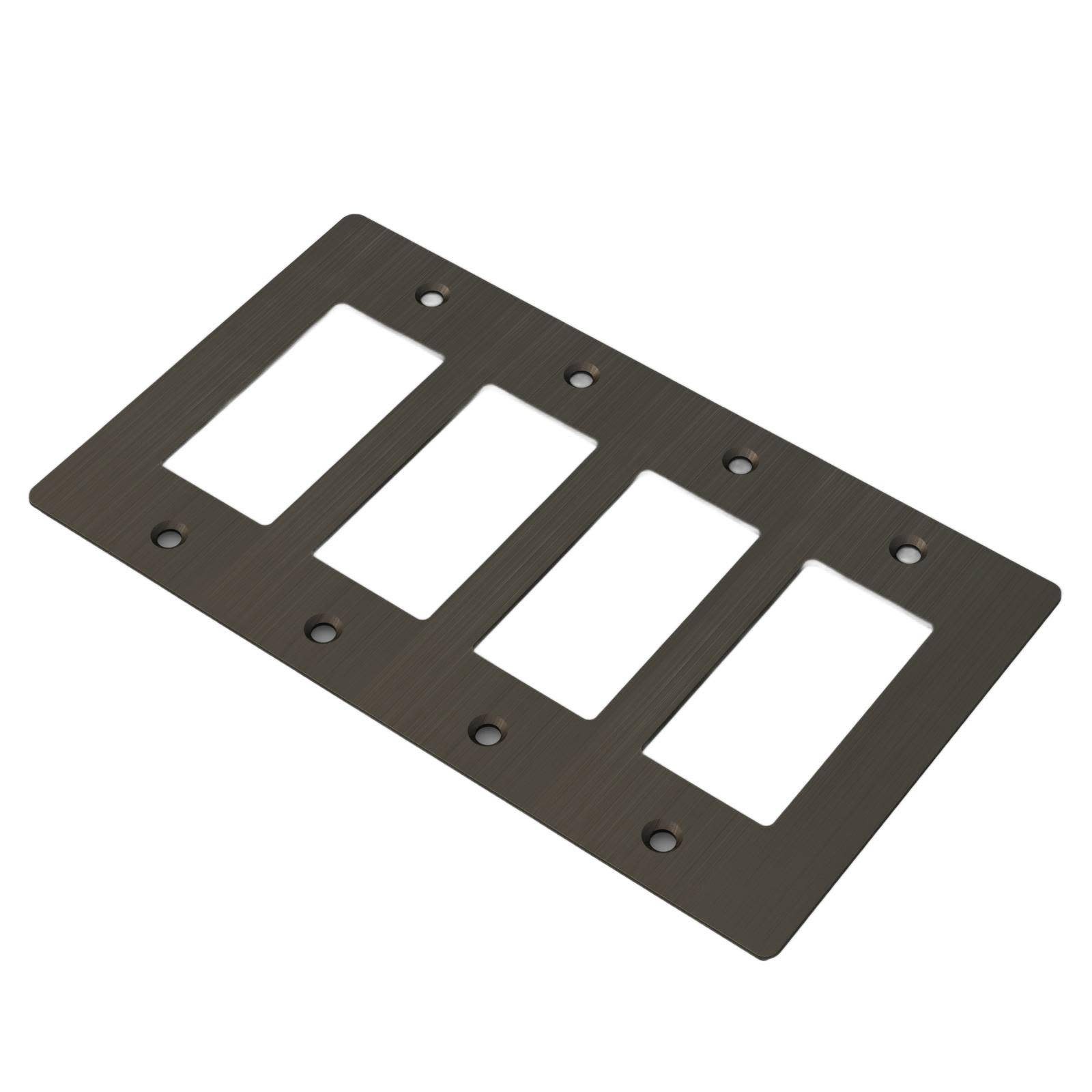 Buster + Punch NPL-023592 Wall Plates Quadruple Rocker Switch - Brass