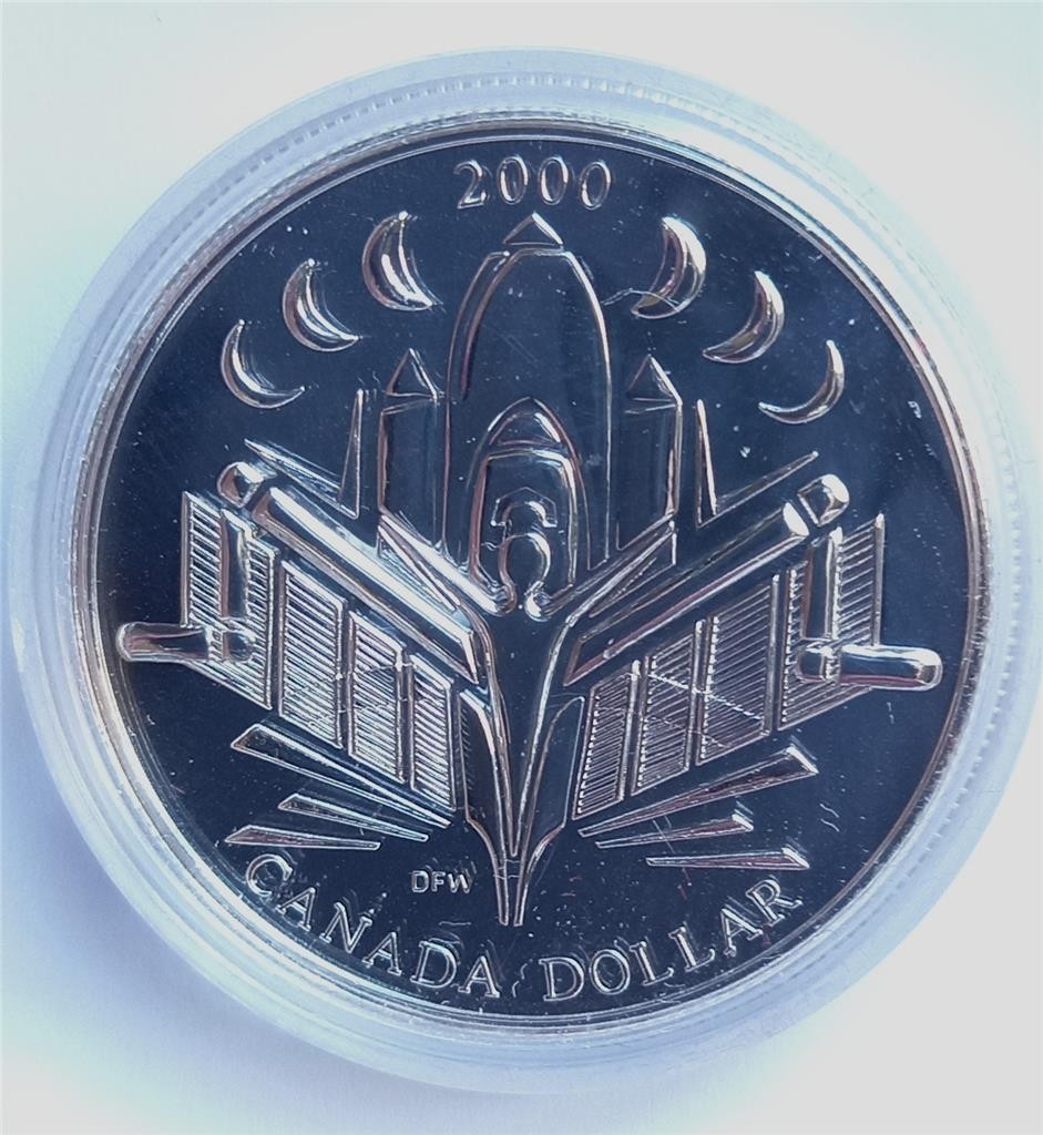 2000 Canada Silver $1 Coin Brilliant Uncirculated 25.17g