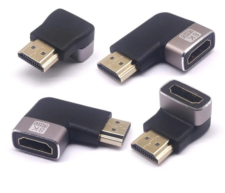 HDMI Male to Female Adapter Coupler Extension 60HZ UHD HDMI 8K elbow 90 to 270