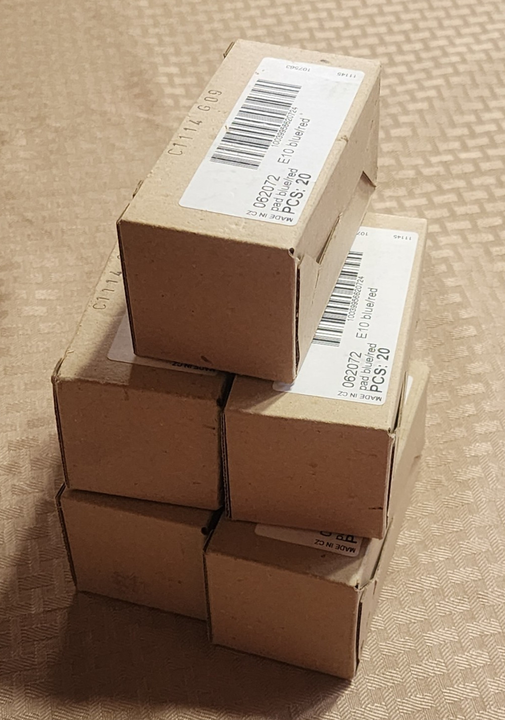 Lot of 100 x COLOP E10 Blue Red Pre Inked Stamp Dater Pads E10 E/10 5 boxes x 20