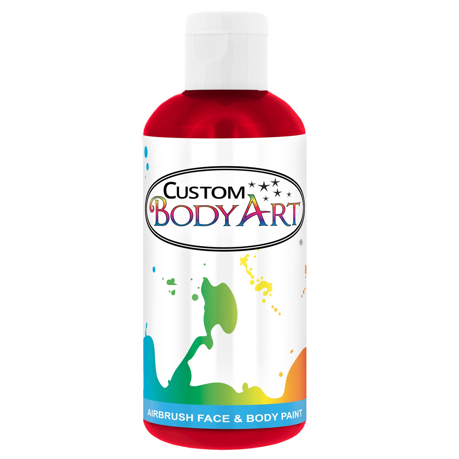 8 oz RED Custom Body Art Water-Based Airbrush Face and Body Paint Make-Up