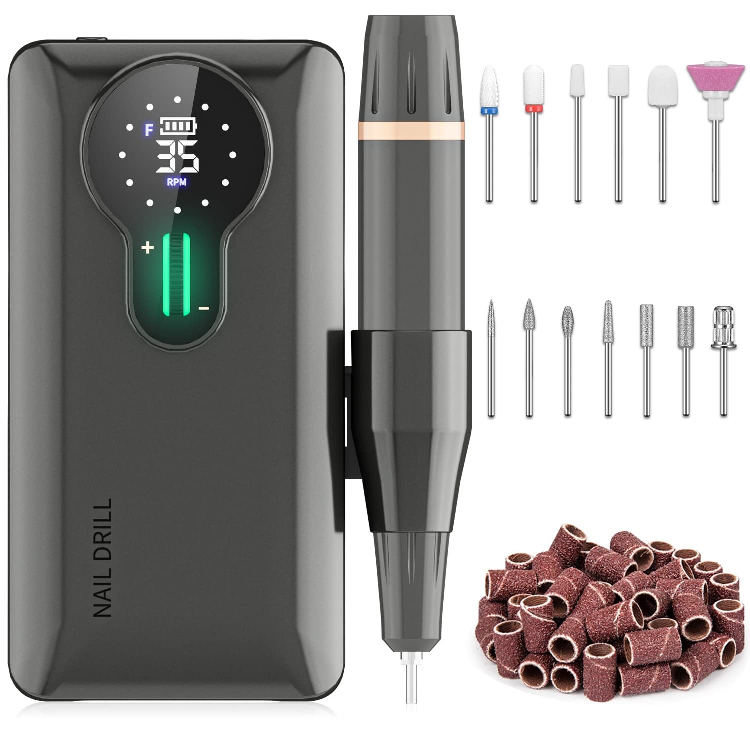 Taladro De Uñas Electrico Inalambrico Profesional 35000 RPM Pulidor Para Lima US