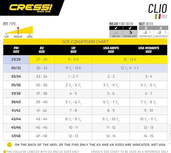 Cressi Clio, Black, 37/38 [Duplicate]