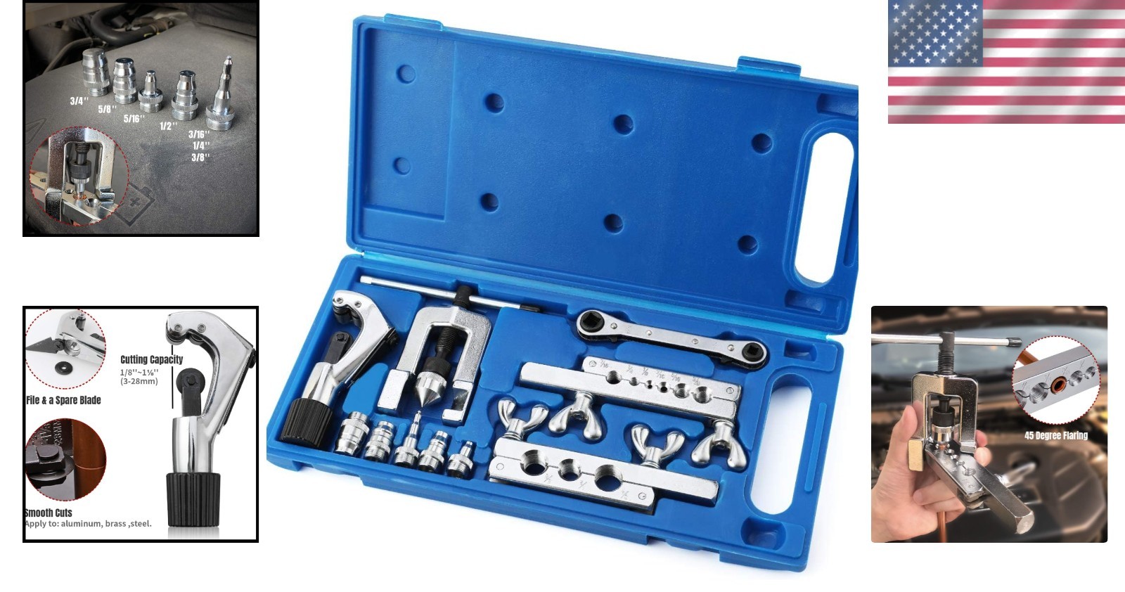 Comprehensive Flaring & Swaging Tool Kit - Ideal for HVAC Technicians & Plumbers
