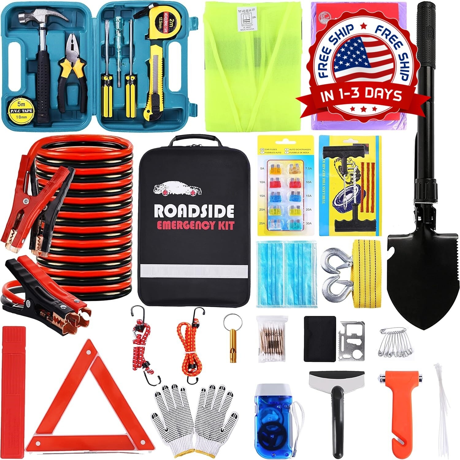 Kit De Emergencia Para Asistencia En Carretera De Seguridad Para Automóviles
