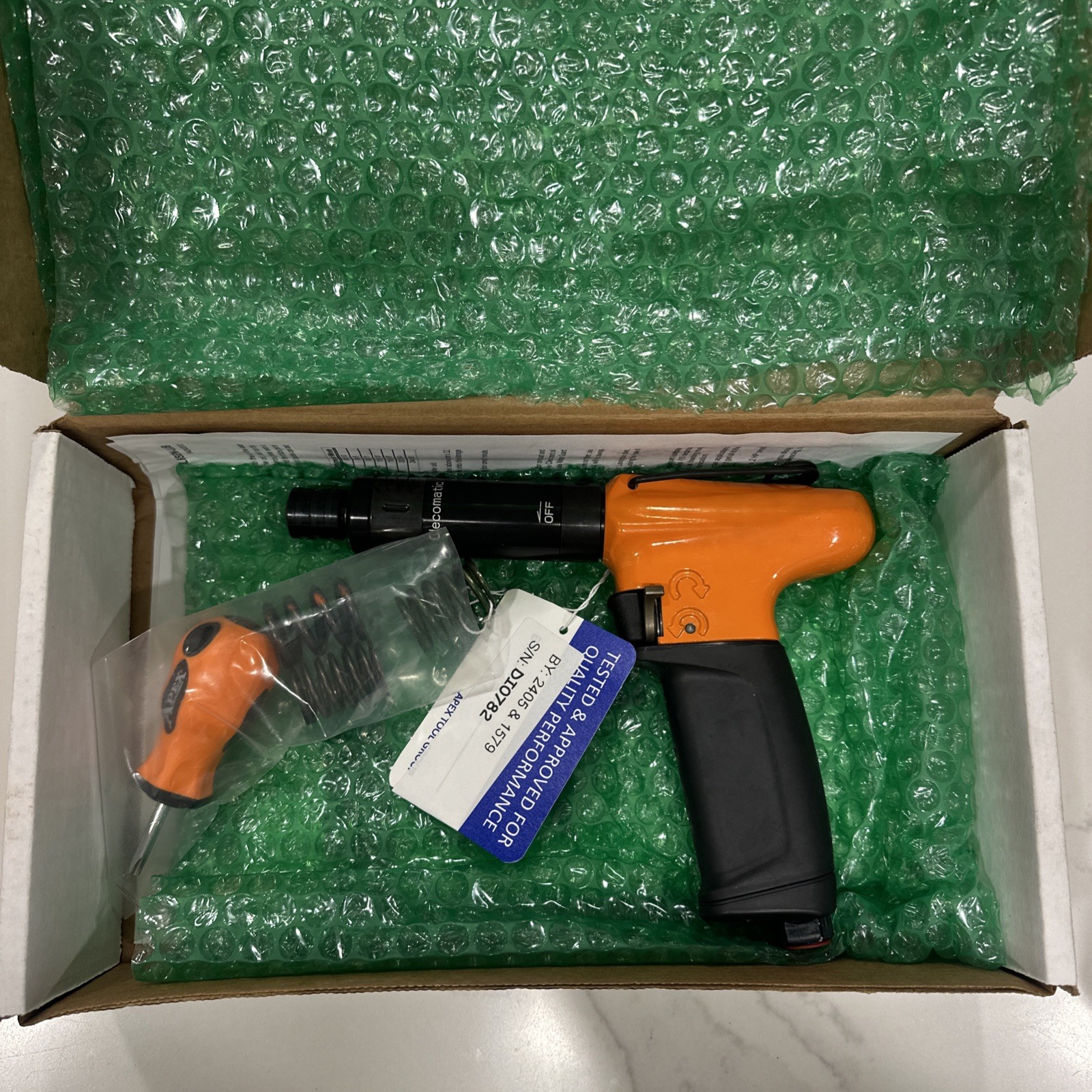 Cleco 19TTA04Q 19 Series Pistol Grip Air Screwdriver 10-40 in-lbs 1/4" Hex USA