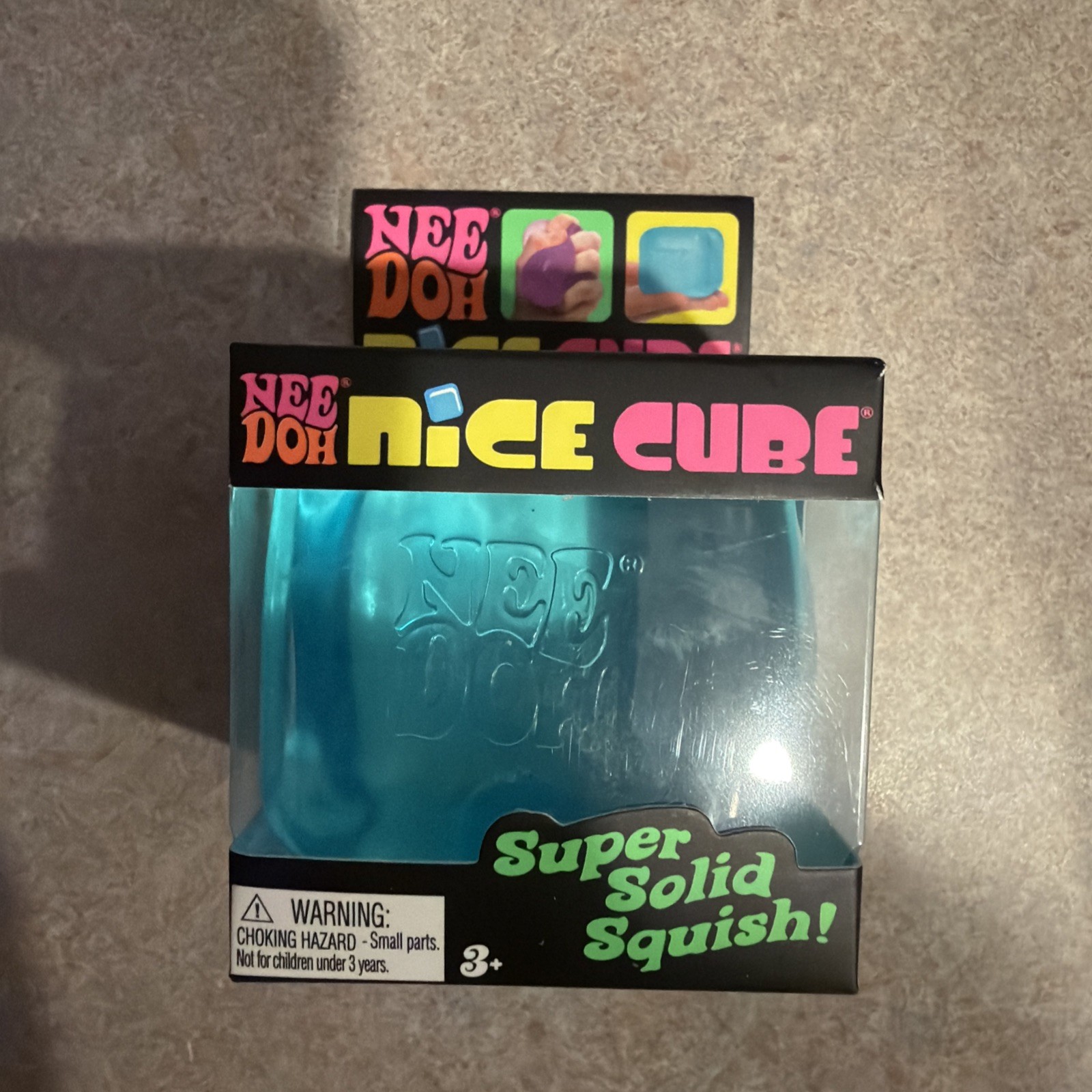 Nee Doh Nice Cube - Solid Squish! - Brand New/Novelty/Factory Sealed!(Blue)Viral