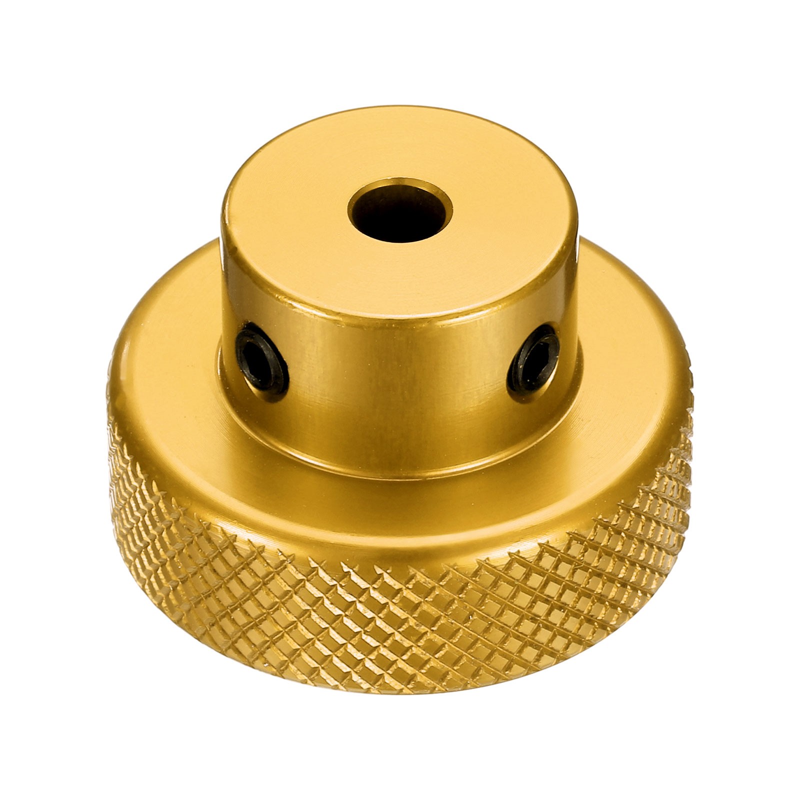 Aluminum Alloy Handwheel 30mm OD 4mm Bore Hand Wheel for Lathe, Gold Tone