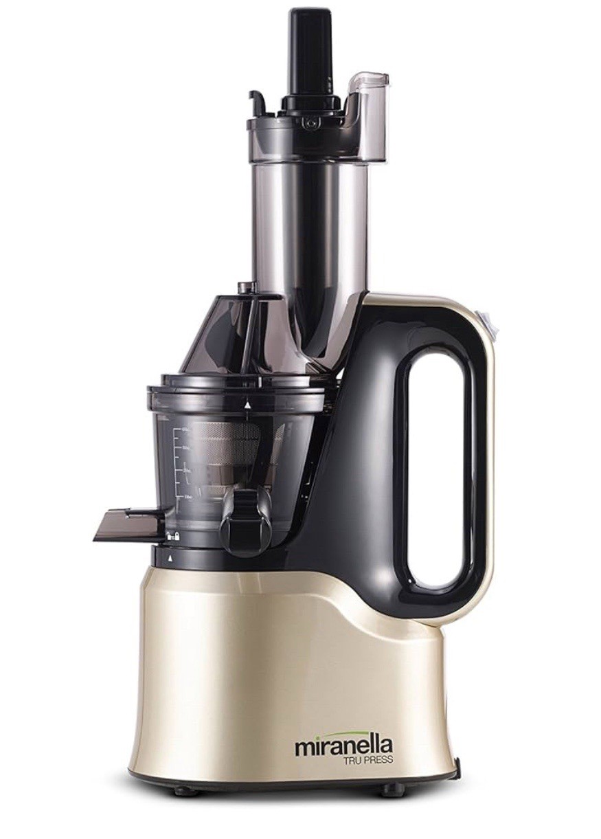 Miranella Tru Press Gold 240W Whole Slow Juicer BPA Free High End Juicer