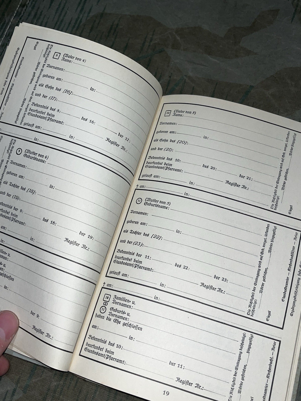 WW2 German Original Ahnenpas Ancestry Passbook #1