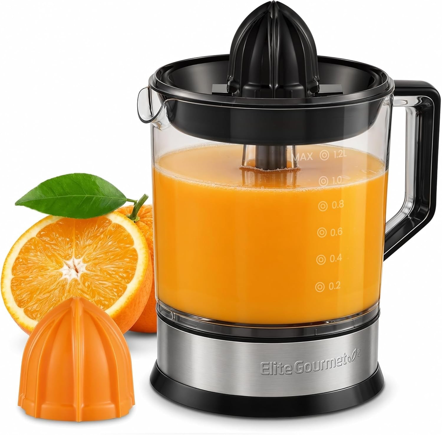 Electric Citrus Juicer Large Volume Squeezer Lemon Orange Pulp Extractor 1.2L