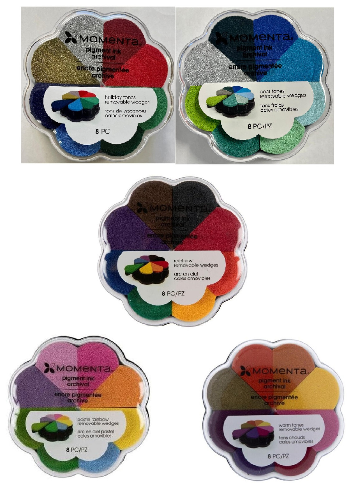 Momenta Removable Wedges Pigment Ink Pads (Petal Points) - YOU CHOOSE!
