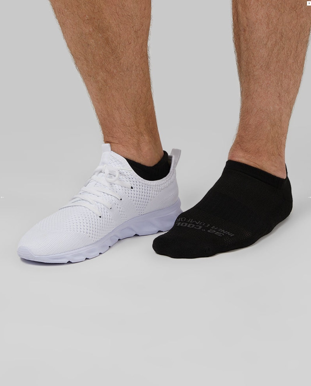 32 Degree Men's 6 pack cool comfort ankle running socks-black/M