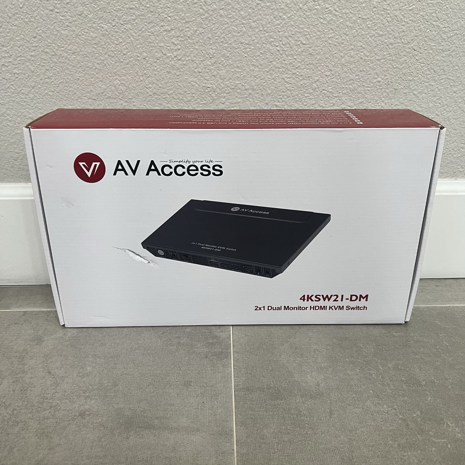 AV Access Dual Monitor KVM Switch 4K@60Hz, 2K@144Hz, 1080P@240Hz 4KSW21-DM