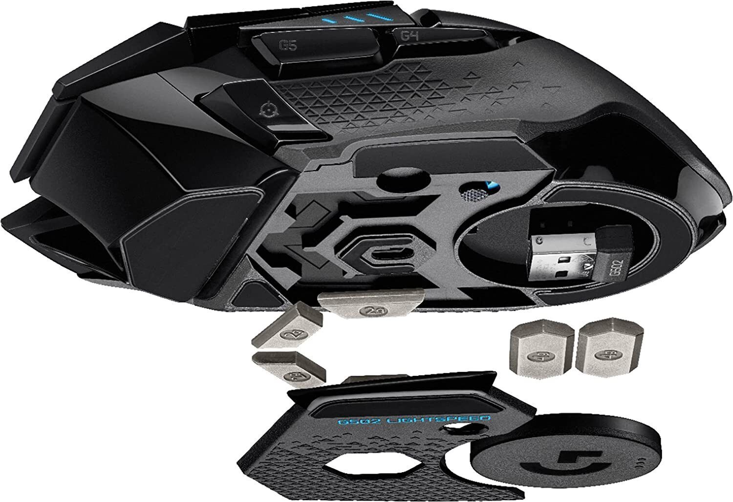 Logitech G502 Lightspeed Wireless Gaming Mouse, Hero 25K Sensor - Black