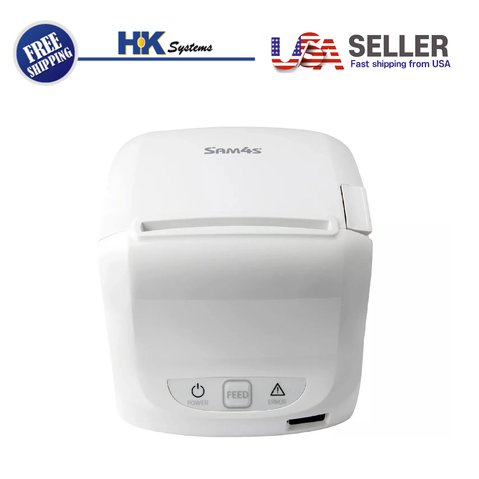 SAM4s GIANT100 Compact 3" Thermal POS Printer USB Serial Ethernet, Splash Cover
