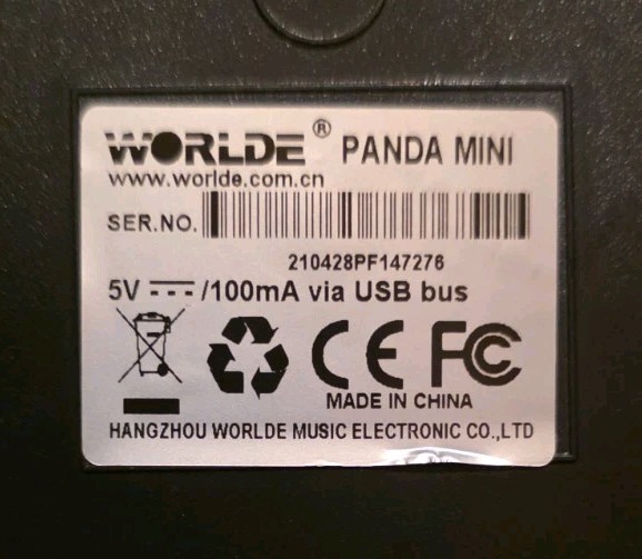 Worlde Panda Mini 25-Key USB Keyboard and Drum Pad MIDI Controller