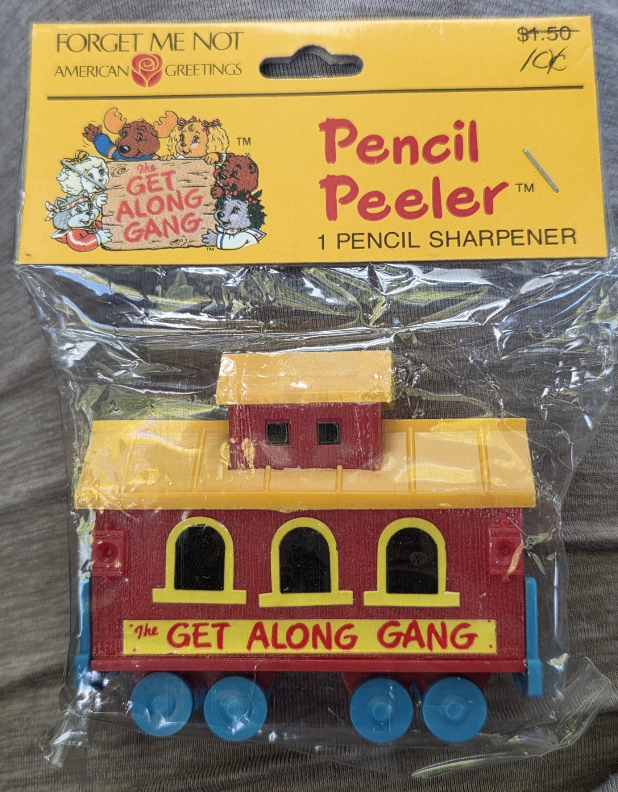 1984 Get Along Gang Train Car Pencil Sharpener American Greetings MOC VINTAGE
