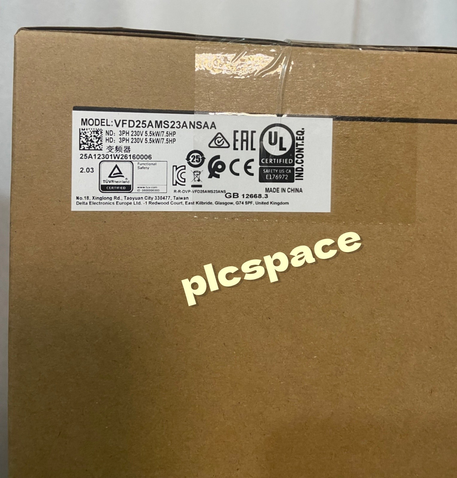 DELTA VFD25AMS23ANSAA brand new Frequency Converter VFD25AMS23ANSAA