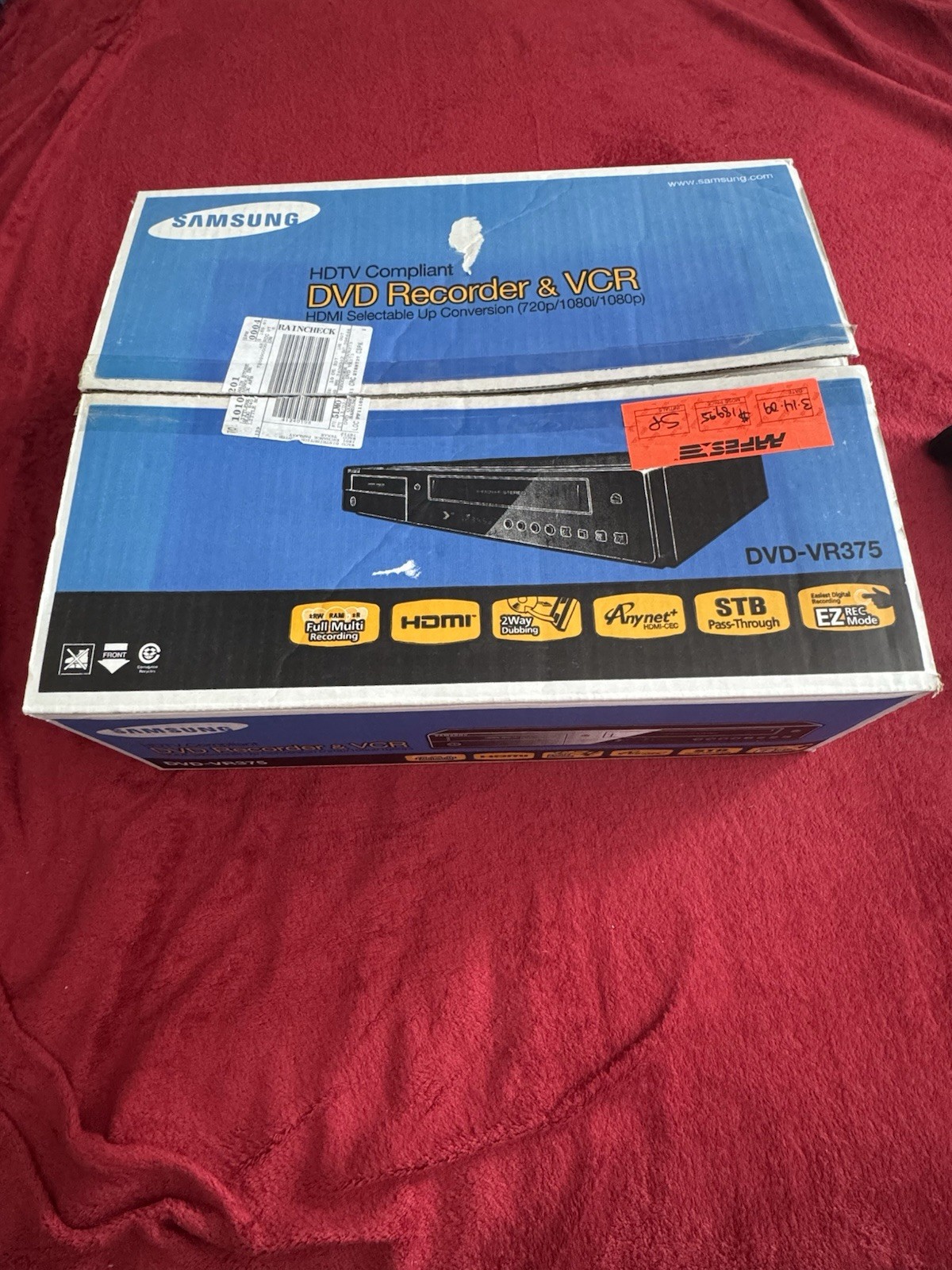 Samsung DVD-VR375 DVD Recorder VCR Combo HDMI 1080p NEW