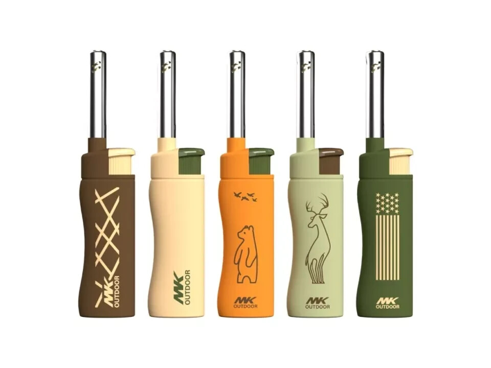 MK Lighter 5pcs. Outdoor Series Candle Lighters, Windproof Torch Flame