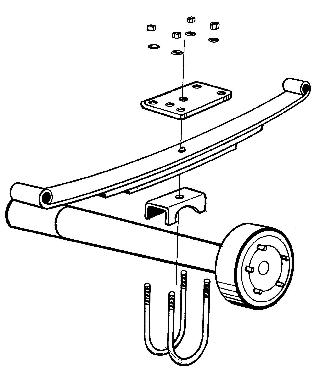 1953-56 Ford F-100 F100 Truck 4" Drop Rear Axle Flip Conversion Lowering Kit