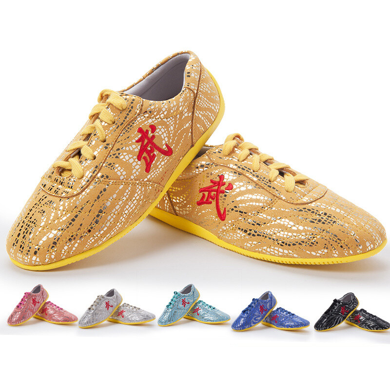 Wushu Tai Chi Shoe,  Soft Tendon At The End Of The Super Fiber Leather  Martial