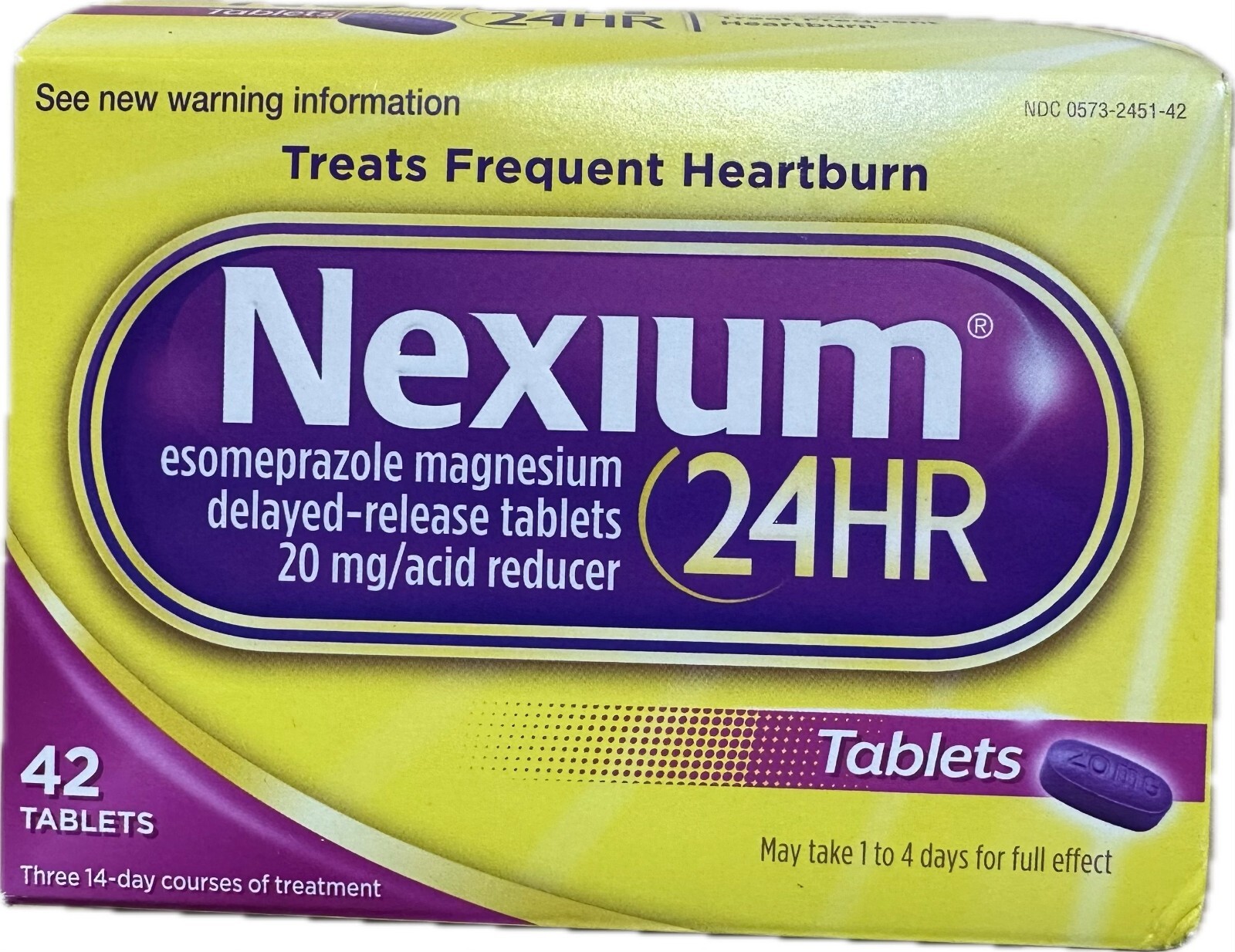 Nexium 24HR Delayed Release Heartburn Relief - 42 Tablets - EXP:01/2027 & up