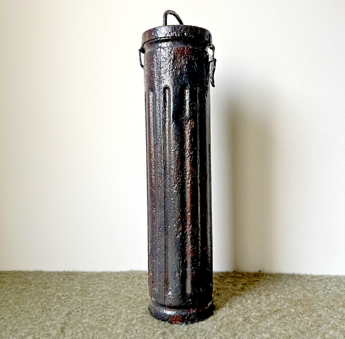 WW2 GERMAN METAL AMMO BOX 10CM WGR.19 AMMUNITION CONTAINER WEHRMACHT
