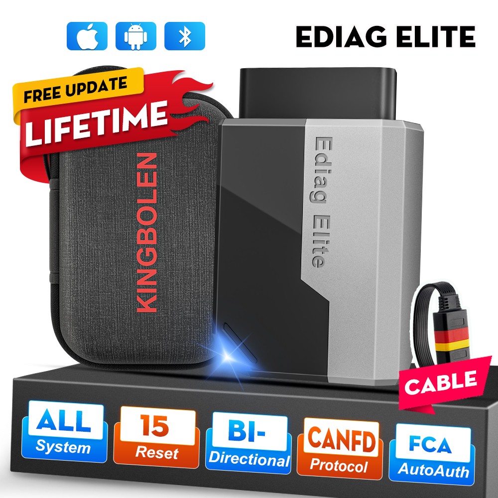 2026 KINGBOLEN Ediag ELITE OBD2 Scanner Car Diagnostic Tool Full System Free