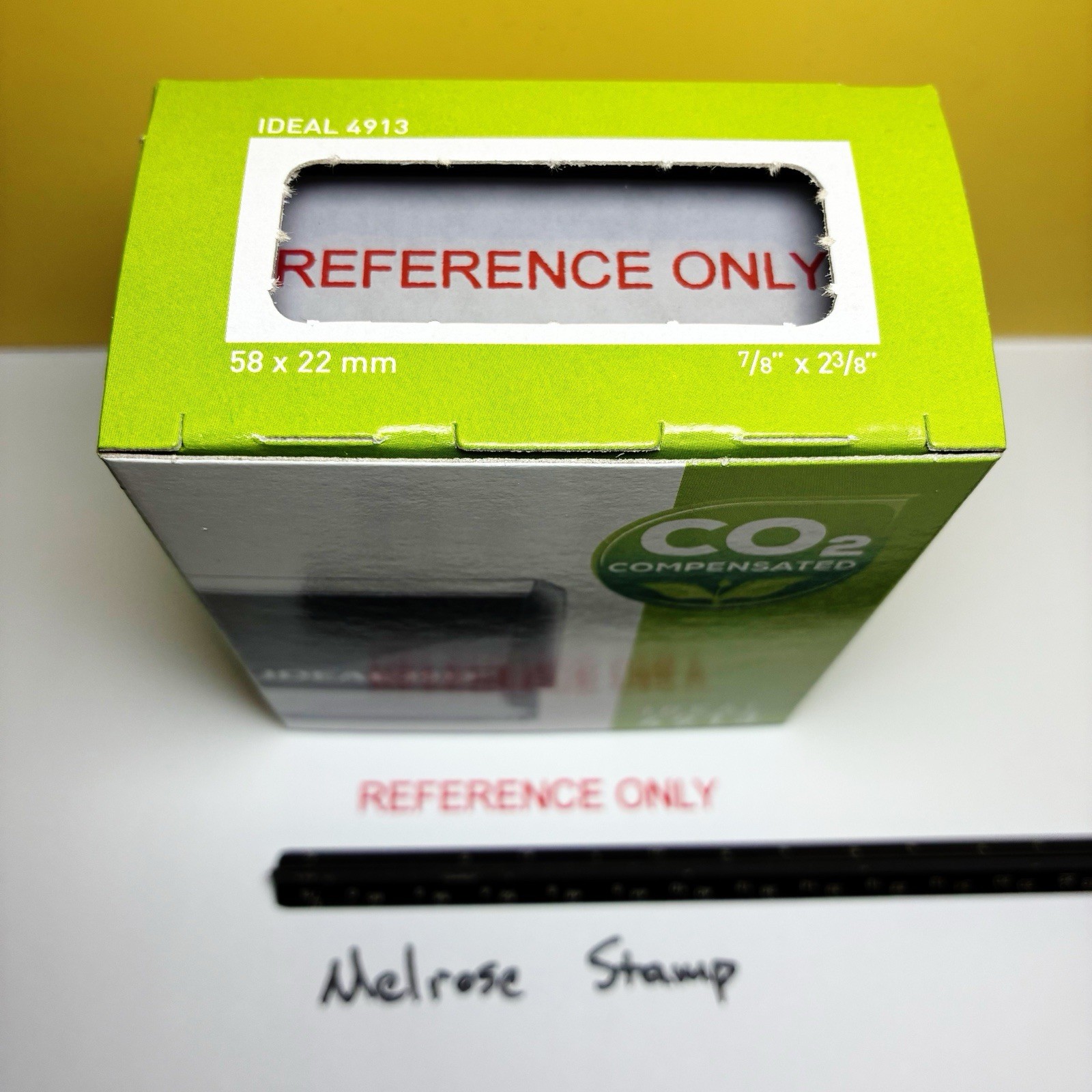 Reference Only Rubber Stamp Red Ink Self Inking Ideal 4913