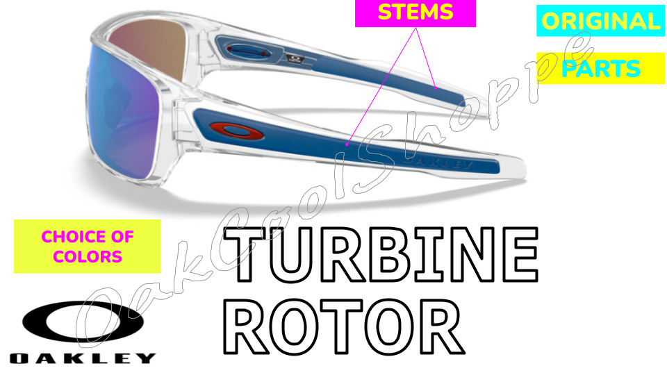 OAKLEY TURBINE ROTOR Temples / Arms: Original Spare Parts for New Glasses!