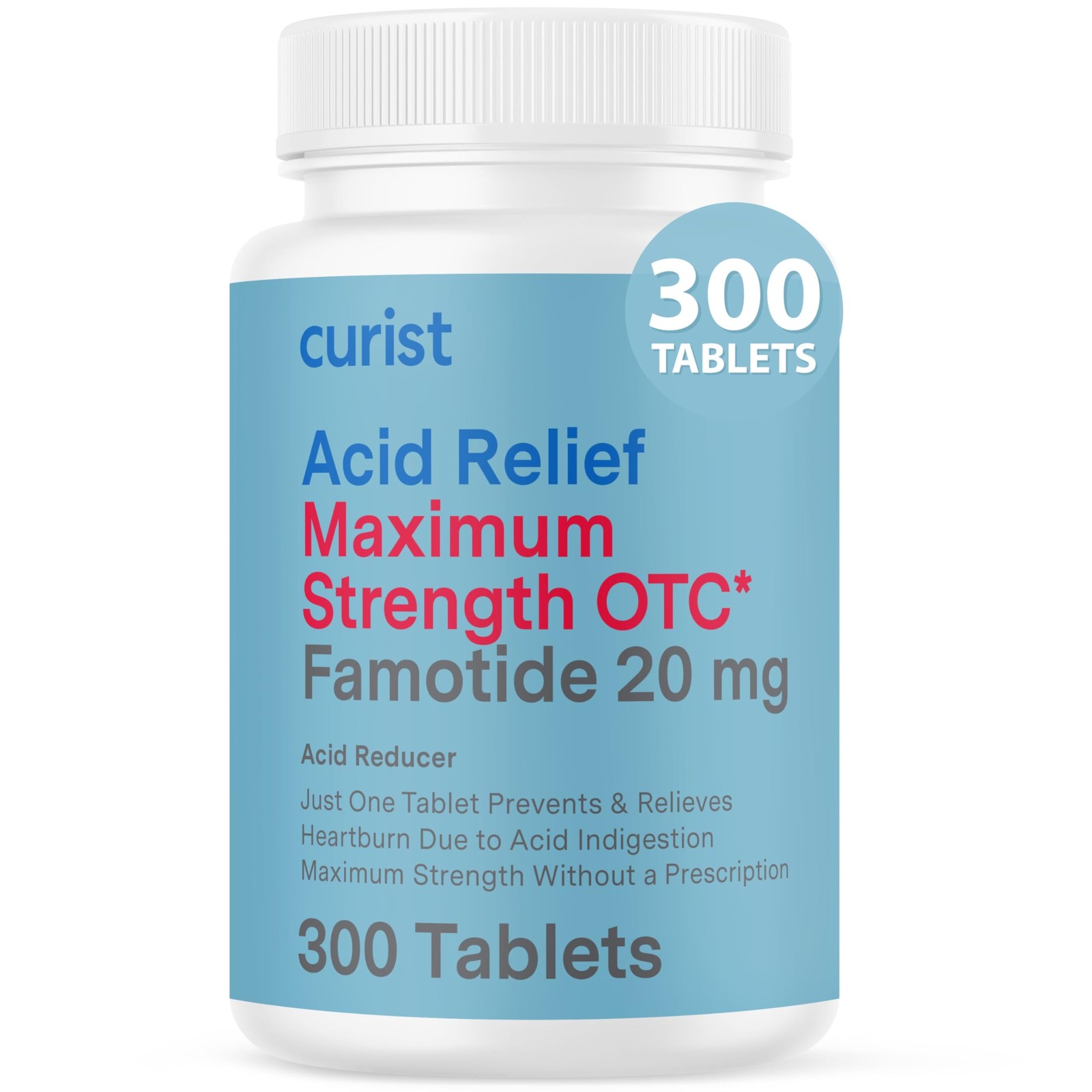 Curist Famotidine 20mg Bulk Pack (300 Count 300 (Pack of 1), White