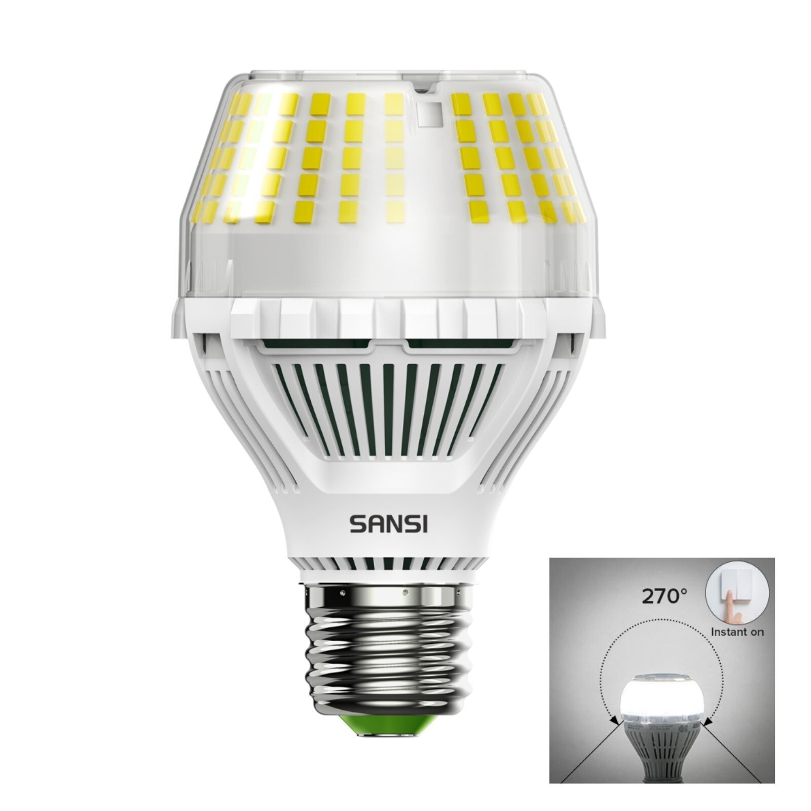 SANSI Dimmable LED Light Bulb 17W A19 2500LM 5000K Daylight for Home OPEN BOX