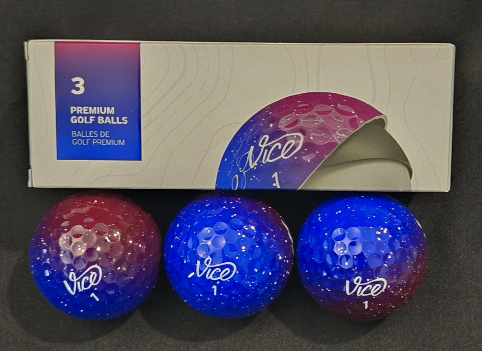 3 pack New 2025 Vice Pro Galaxy Drip Golf Ball Limited Edition Purple